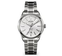 Rotary Men's Seamatic 100M Water Resistance Silver Dial Stainless Steel Bracelet Watch
