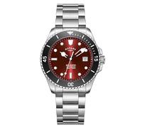 Rotary Men's Seamatic 300M Water Resistance Burgundy Dial Stainless Steel Bracelet Watch