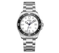 Rotary Men's Seamatic 300M Water Resistance White Dial Stainless Steel Bracelet Watch