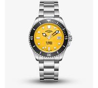 Rotary Mens Seamatic Automatic 300m Yellow Dial Watch RGB05430/27