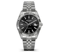 Rotary Men's Watch with Black Dial and Stainless Steel Bracelet | Stainless Steel, Black Dial, Men's