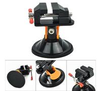 Rotary Mini Bench Vise for Jewelry Making and Hobby Projects, 360-Degree Rotation with Elastic Jaws, Lightweight Aluminum Alloy, Compact T