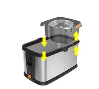 Rotary Mop， Electronics Mops Double Drive Hand-Free Mop Bucket Thickening Wheel Saver Water Saving Stainless Steel Metal Basket Rotating Mop Mop Bucket