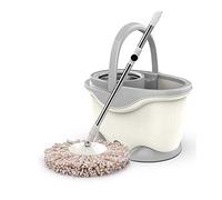 Rotary Mop， Microfiber Spin Mop Bucket Floor Cleaning System 360° Automatic Swivel Mop
