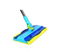 Rotary Mop, Mop Wet and Dry Dual-Purpose Stainless Steel Rod Flat Rotating Fast Mopping Floor mop Magic Flat mop