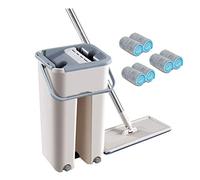 Rotary Mop， Ultrafine Fiber Cleaning Mop 360° Rotation Microfiber Flat Squeeze Mop Bucket Self Wet Dry Cleaning Mop