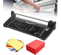 Rotary Paper Trimmer Cutter, A4/A3 Heavy Duty Rolling Cutter with Metal Base, 10 Sheet Capacity for Cardstock, Laminating Sheet
