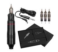 Rotary Pen Tattoo Machine Quiet Motor Tattoo Gun With Cartridge Needles Eyebrow Permanent Makeup PMU Machine for Tattoo,Black