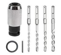 Rotary Percussion Drill Adapter - Quick Release Portable Drill Connector, Heavy Duty Drill Tool Set | Plumbers Carpenters Renovation Demolition Manu