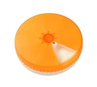 Rotary Pill Organizer - Weekly Medicine Dispenser for Daily | Seven Grid Case, Moisture Proof Box for Fish Oil, Compact Traveling Container, Portable Holder for Senior Citizens
