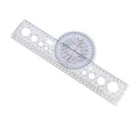 Rotary Plotter for Aerospace Aircraft X-8 and X-7, Transparent Plastic Flight Calculator Ruler for Speed Direction Distance Measurement, 31.8 x 11.8 cm X-8