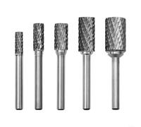 Rotary Point Burrs Die Grander Carbide Rotary File Milling Metal Grinding Cutter Burr Head Drill Bit 6mm Shank Weld Joint Cleaning(14mm)