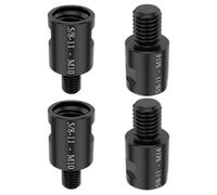 Rotary Polishing Adapter - Conversion Head, Extension Thumb Drill | 4 Piece Thread Adapter Kit 5/8 Inch-11 Female To M14 M10 Male, Heavy Metal Interface, Polyval Adjustment