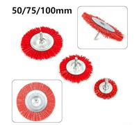 Rotary Polishing Tool Nylon Cup Brush with Abrasive Wire, 50mm/70mm/100mm Diameter, 6mm Shank for Deburring (50mm )