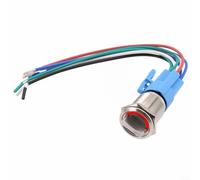 Rotary Push Button Switch with LED Light, 3 Positions (2NO2NC), Suitable for CNC Machines and Industrial Use (Red)