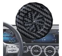 Rotary Push Start Button Cover,Carbon Fiber Car Power Control Trim - Interior Start Stop Button Cover, Car Button Decoration, Protective Engine Start Button Cover for