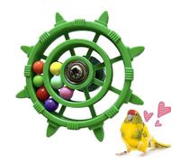 Rotary Rattle Windmill - Parakeet Cage Accessories, Colorful Activity Wheel, Durable Food Search Perch | Interactive Cage Fun Toy S