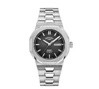 Rotary Regent Automatic 100m Men's Black Dial & Stainless Steel Watch
