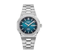 Rotary Regent Automatic 100m Men's Teal Dial & Stainless Steel Watch