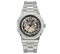 Rotary Regent Skeleton Automatic Women's Black Dial & Stainless Steel Watch