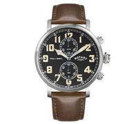 Rotary RGS10000/04 Apex100 Pilot Chronograph Brown Leather Strap Watch - W13308