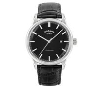 Rotary RGS10001/04 Heritage Automatic Black Leather Strap Watch - W13284