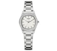 Rotary Brilliance Women's Stone Set PVD Rose Gold Tone Bracelet Watch