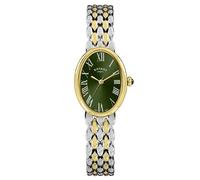 Rotary Ladies Heritage Astoria Green Satin Dial Silver & Gold Plated Stainless Steel Pebble Bracelet Watch