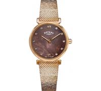 Rotary Ladies 1895 Rose Gold Plated Stainless Steel Mesh Bracelet Watch