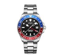 Rotary Seamatic GMT 300m Men's Black Dial & Stainless Steel Bracelet Watch