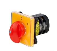 Rotary Selector Switch 2 Position 25A Industrial Control | 25A high current, 2-position locking action, copper alloy contacts, AC380V/DC220V rated, panel mount