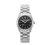 Rotary 1895 Commando Field Silver Black Dial Watch GB05535/19