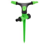 Rotary Sprinkler Set of 4 Green Black ABS and PP 16 x 13.5 x 25.5 cm with Threaded and Quick Connection for Garden Watering, Sprinkler System, Lawn Sprinkler, Irrigation System