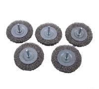 Rotary Steel Wire Wheel Brush 3inch, 5 Pcs Electric joint brush replacement brush wire brush for Drill Wire Brushes