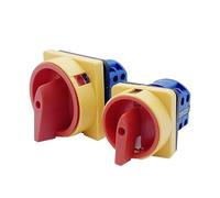 Rotary switch， 20A and 25A Off-ON 4 Poles Disconnect Isolator Switches LW26GS CA10(25A 64x64mm panel)