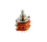 Rotary Switch 5-Position 4-Pole Solid Shaft Allparts EP-4925-000