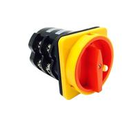 Rotary Switch Knob 2 Position 0-1 660V 60A 2 Poles 4 Terminals Padlock Changeover Cam Main Power Cut Off Switch HZ12-60/04 IDGTTLDF