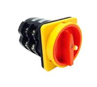Rotary Switch knob 2 Positions 0-1 660V 60A 2 Pole 4 Terminal Padlock Conversion cam Main Power Cut-Off Switch HZ12-60/04