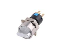 Rotary Switches 16mm 2/3 positions Metal Push Button SPDT 12V With LED Illuminated Switch 1NO1NC ON OFF DPDT(D,2NO 2NC 3_MOMENTARY_12-24V)