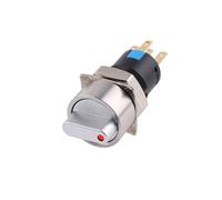 Rotary Switches 16mm 2/3 positions Metal Push Button SPDT 12V With LED Illuminated Switch 1NO1NC ON OFF DPDT(C,2NO 2NC 3_LOCKING_3-6V)