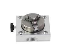 Rotary Table for Milling Machine, Small 3 Jaw Chuck Dividing Head, Can Be Clamped Forward and Reverse, Horizontal Vertical Model Precision Milling Rotary Indexing Table, T Slot Fixing