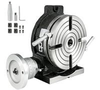 Rotary Table for Milling Machine with Horizontal & Vertical 4 Slots, MT-2 Rotary Table for Milling with Indexing Plate Set for Precision Milling Drilling (8 inch 4-Slot)
