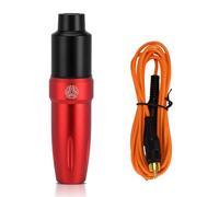 Rotary Tattoo Machine Pen - Aluminum Alloy, 6-9V Operating Voltage, Adjustable Needle Length, RCA Connection, Professional Tattoo Tool,Red