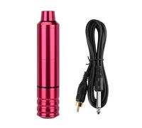 Rotary Tattoo Machine Pen - Lightweight Aluminum Alloy, Adjustable Needle Length, High-Speed Motor, RCA Interface, 6-9V Operating Voltage,Rose Red
