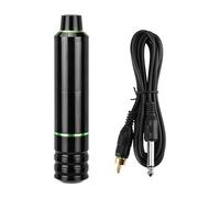 Rotary Tattoo Machine Pen - Lightweight Aluminum Alloy, Adjustable Needle Length, High-Speed Motor, RCA Interface, 6-9V Operating Voltage,Black