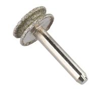 Rotary Tool Grinding Wheel Head for Glass Jade Stone Tiles - 20mm Diameter Abrasive Burr with 6mm Shank Concave Emery Polishing Bit for Rounded Edges Curved Surfaces(4X20MM)