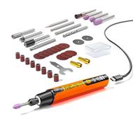 Rotary Tool Kit | 6 Speed Rechargeable with Light, Multi-purpose Engraving and DIY Kit for Model Restoration, Electronics Repair, Jewelry, Work