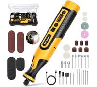 Rotary Tool, Mini Cordless Rotary Tools Kit with LED Light, 5-Speed and USB Charging with 61 Accessories, Multi-Purpose 7.2V Power Rotary Tool for Sanding, Polishing, Drilling, Etching, Engraving, DIY