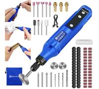 Rotary Tool Rotary Multitool with 80pcs Accessory Kit - Cordless Rotary Tool Set - 5 Variable Speed Control 3000-18000RPM - Drill, Cut, Trim, Grind & Sand - DIY Hobby Woodwork Craft Multi Function