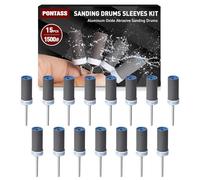 Rotary Tool Sanding, Sanding Drums Set for Dremel Rotary Tool Accessories, 15Pcs 1500 Grits Sanding Bits Kit with 1/8" Shank for Metal Rust Removal/Jade Polishing/Stone Grinding